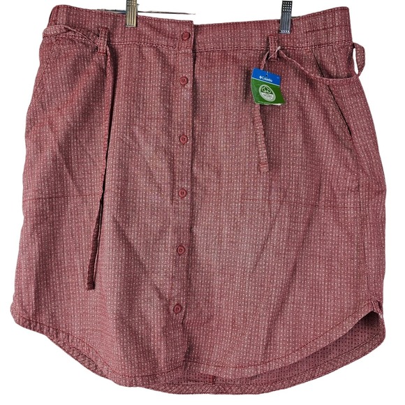 Columbia Dresses & Skirts - NWT Columbia Women's Red‎ Skirt Size XL Cotton Summer Chill Drawstring